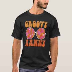 Groovy Nanny Retro Vintage Style Graphic Womens T-Shirt