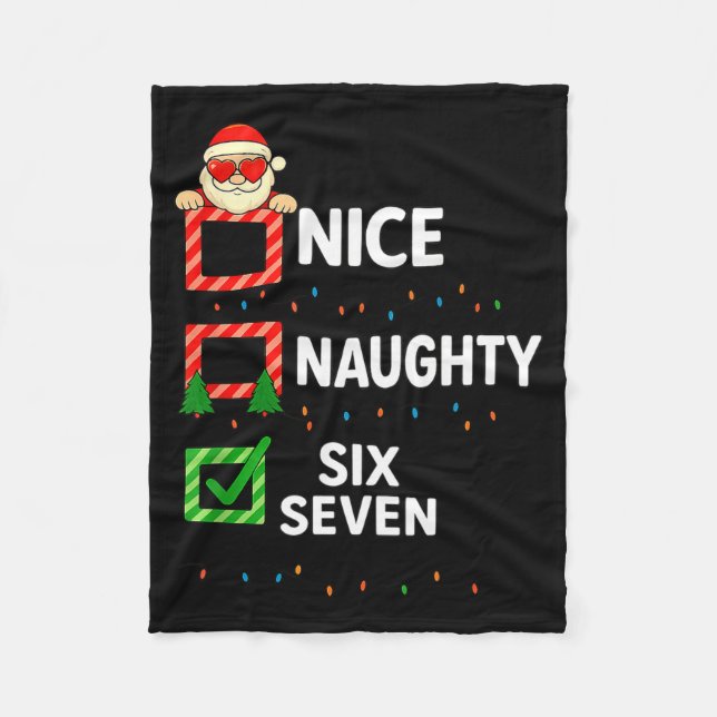 Groovy Naughty Six Seven 67 Christmas Family Xmas  Fleece Blanket (Front)