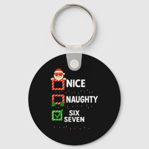 Groovy Naughty Six Seven 67 Christmas Family Xmas  Key Ring