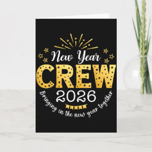 Groovy New Year Crew 2026 Matching Family Group Ny Card