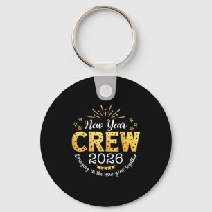 Groovy New Year Crew 2026 Matching Family Group Ny Key Ring