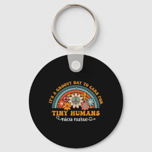 Groovy Nicu Nurse Neonatal Intensive Care Unit Key Ring