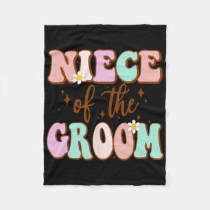 Groovy Niece Of The Groom Wedding Shower From Groo Fleece Blanket