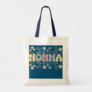 Groovy Nonna Grandmother Flowers Nonna Grandma  Tote Bag