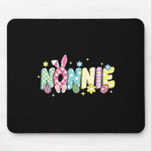Groovy Nonnie Easter Eggs Flower Bunny Ear Easter  Mouse Pad