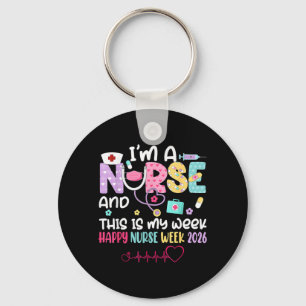 Groovy Nurse Healthcare Hospital Nurse Happy Nurse Key Ring