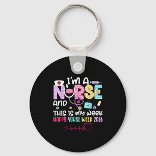 Groovy nurse healthcare hospital nurse happy nurse key ring