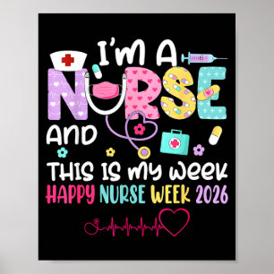 Groovy nurse healthcare hospital nurse happy nurse poster