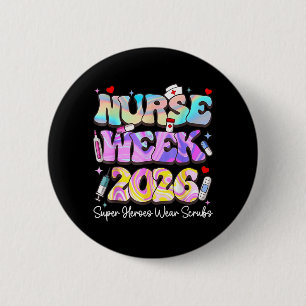 Groovy Nurse Healthcare Hostal Nurse Happy Nurse 6 Cm Round Badge