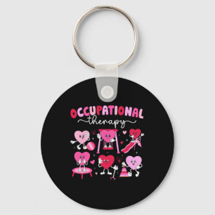 Groovy Occupational Therapist Valentines Day Women Key Ring