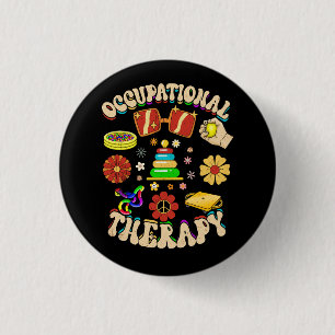 Groovy Occupational Therapy Ot Therapist Ot Month  3 Cm Round Badge