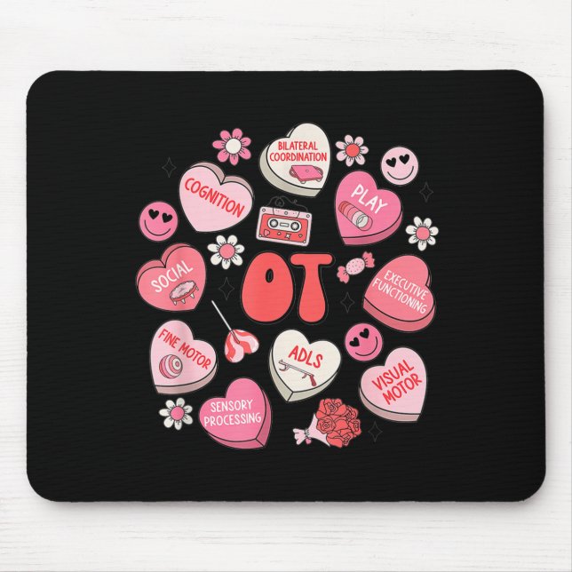 Groovy Occupational Therapy Valentine Ot Conversat Mouse Pad (Front)