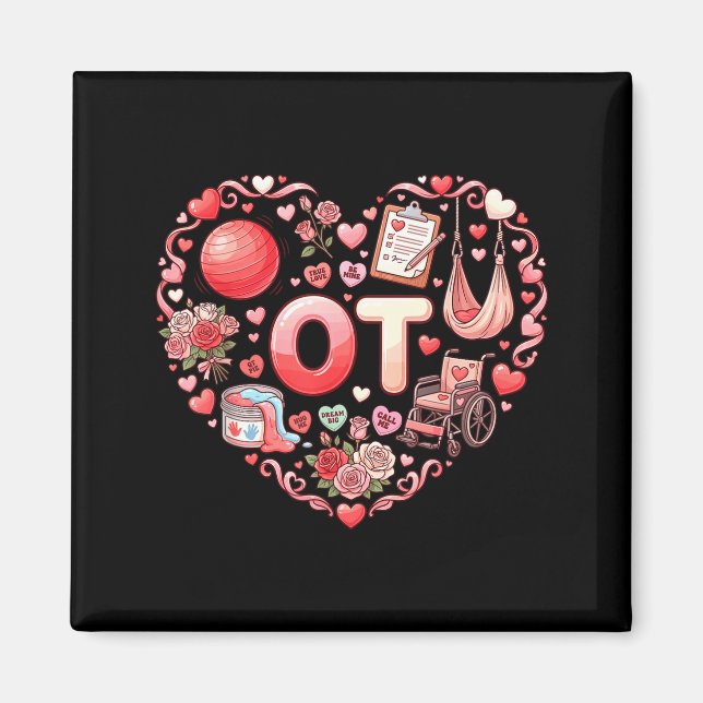 Groovy occupational therapy valentines ot magnet (Front)