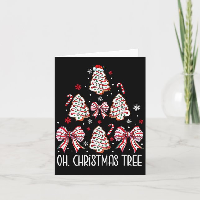Groovy Oh Christmas Tree Cakes Debbie Becky Jen Ca Card (Front)