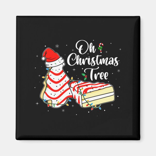 Groovy Oh Christmas Tree Cakes Debbie Becky Jen Ca Magnet (Front)