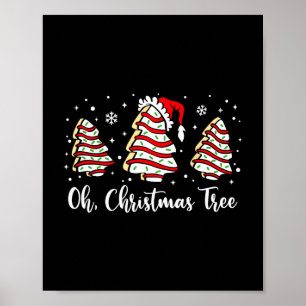 groovy oh christmas tree cakes debbie becky jen ca poster