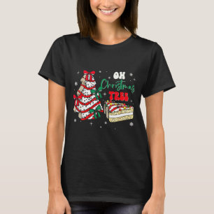 Groovy Oh Christmas Tree Cakes Debbie Becky Jen Ca T-Shirt