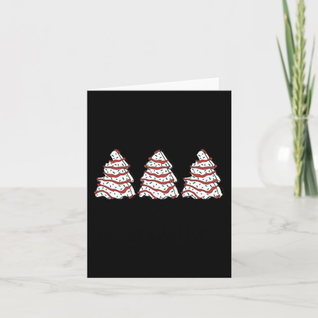 Groovy Oh Christmas Tree Xmas Lights Fun Tree Cake Card (Front)