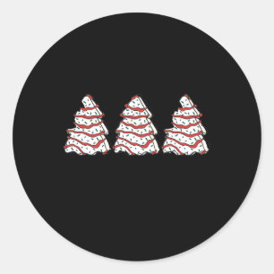 Groovy Oh Christmas Tree Xmas Lights Fun Tree Cake Classic Round Sticker