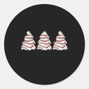 Groovy Oh Christmas Tree Xmas Lights Fun Tree Cake Classic Round Sticker