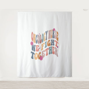 Groovy Oncology Nurse Retro Heme Onc Nursing women Tapestry