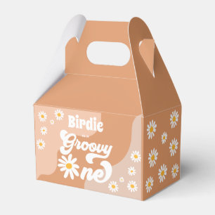 Groovy One 1st Birthday Party Boho Retro Daisy Favour Box