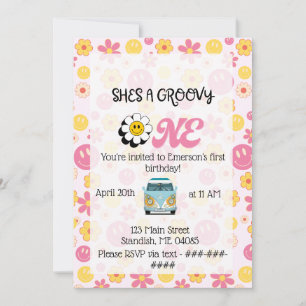 Groovy One Birthday Card