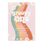 Groovy One daisy rainbow 3rd birthday