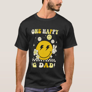 Groovy One Happy G Dad Smile Face Birthday Family T-Shirt