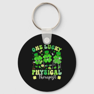 Groovy one lucky physical therapist st patrick's key ring