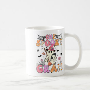 Groovy One Spooky Gram Retro Halloween Cute Ghost Coffee Mug