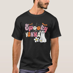 Groovy One Spooky Nonna Mama Grandma Witch Mum Hal T-Shirt