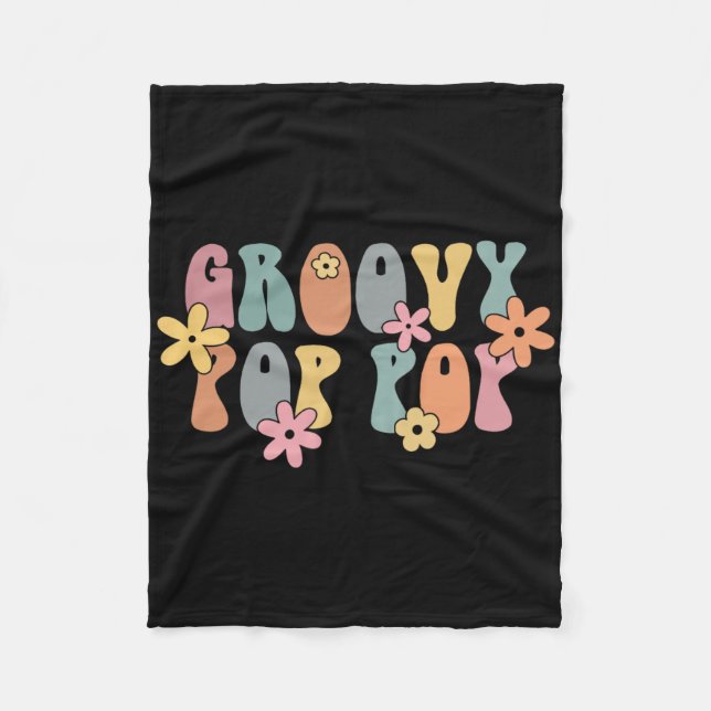 Groovy P P New Grandpa Pregnancy Announcement  Fleece Blanket (Front)