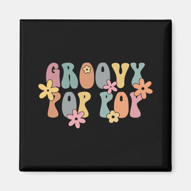 Groovy P P New Grandpa Pregnancy Announcement  Magnet (Front)