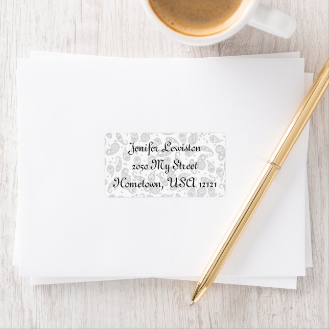 Groovy Paisley Return Address Label (Insitu)