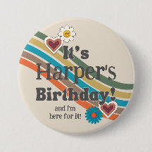 Groovy Party Button