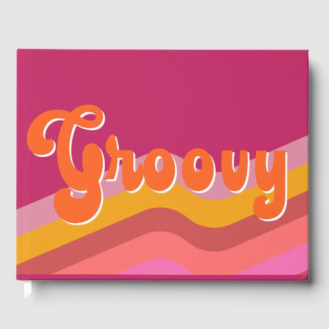 Groovy Party Guest Book (Front)