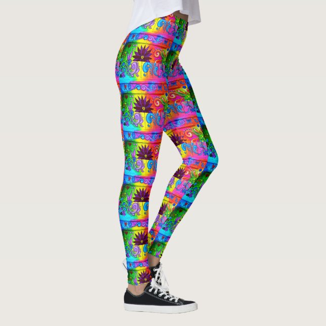groovy peace and love hippie leggings (Right)