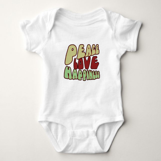 Groovy Peace Baby Bodysuit (Front)