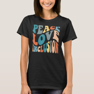 Groovy Peace Love Inclusion SPED Squad Special Ed T-Shirt