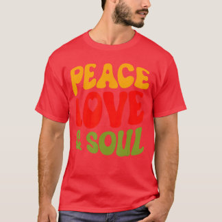 Groovy Peace Love Soul RB Music Retro Vintage 90s  T-Shirt