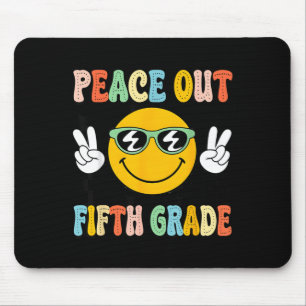 Groovy Peace Out 5th Fifth Grade Graduation Last Mouse Pad