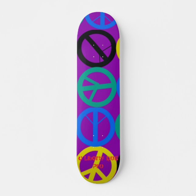 GROOVY PEACE PRO SKATEBOARD - CUSTOMIZED SIZING (Front)