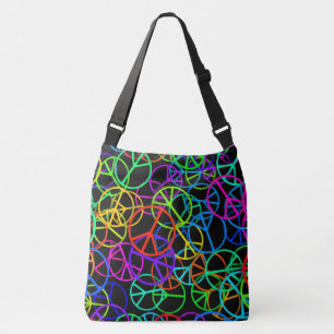 Groovy Peace Rainbow Crossbody Bag