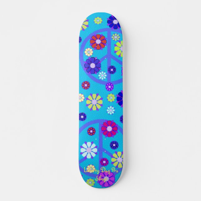 GROOVY PEACE SKATEBOARD - BY LIBERTY DOG PRO SHOP (Front)