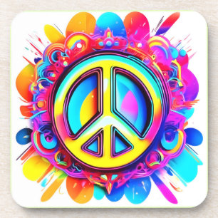 Groovy Peace Vibes Coaster