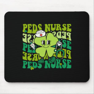 Groovy Peds Nurse Funny St Patricks Day Paediatric Mouse Pad