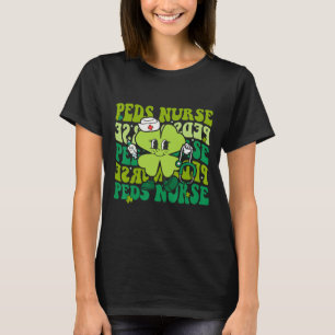 Groovy Peds Nurse Funny St Patricks Day Paediatric T-Shirt