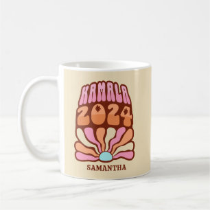 Groovy Personalised Retro Kamala Harris 2024 Coffee Mug