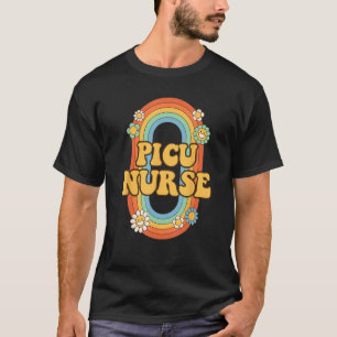 Groovy PICU Nurse Appreciation Paediatrics Intensi T-Shirt